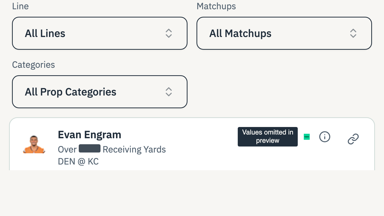 Troxler props research tools with player and team context and market filters. Values omitted in preview.
